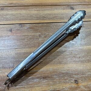 Vintage Edlund Heavy Duty Locking Stainless Steel Tongs USA 12.5”